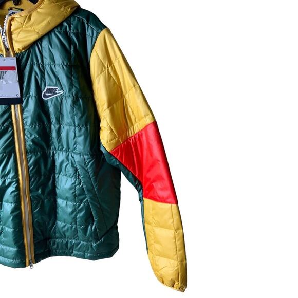 Nike Synthetic Fill Zip Jacket Mens Large Swoosh Colorblock Multicolor Fleece - Picture 5 of 11